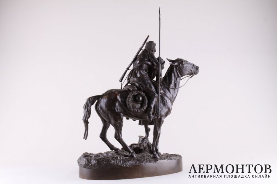 Скульптура Прощание казака с казачкой. Бронза. Россия,1880 гг, По модели Грачева.