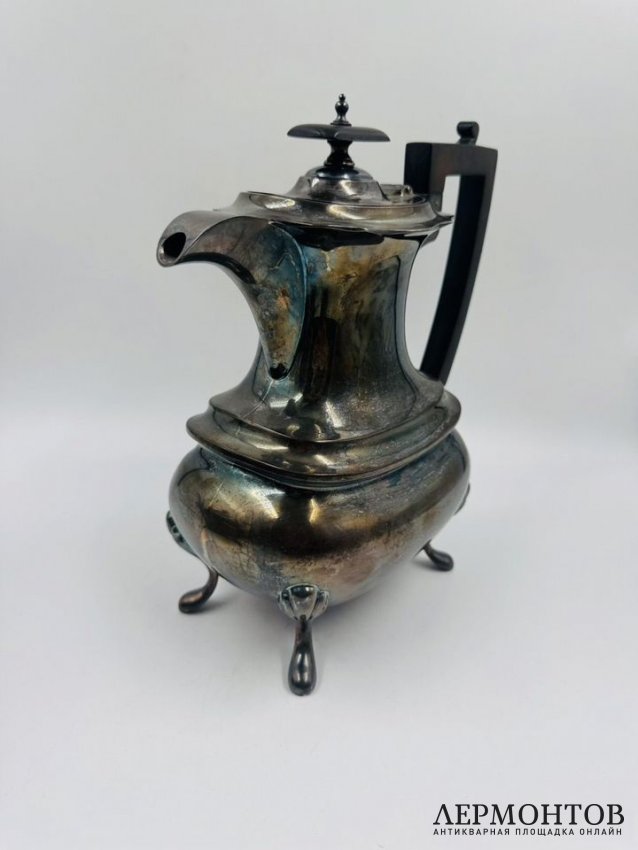 Чайно-кофейный сервиз, 4 предмета. Серебро 925, Walker & Hall, Англия, 1900