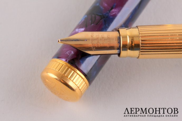 Ручка перьевая в футляре Waterman. Золото 750 пробы, металл. Франция, XX век