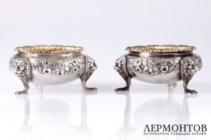 Пара солонок Lideline. Серебро 950. Франция