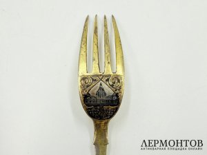 Вилка с черневым декором. Россия, 1870 г. Серебро 84 пробы.