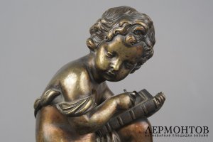 Скульптура Юный географ. Западная Европа, начало 20 в. Бронза.
