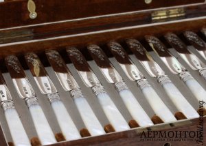 Десертный набор на 12 персон Walker and Hall Ltd. Серебро 925. Англия
