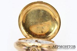 Часы карманные Vulcain. Золото, алмазы, эмаль. Швейцария, начало 20 века.