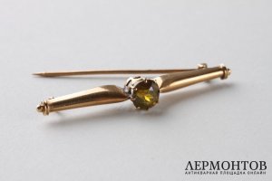 Брошка. Россия, Санкт-Петербург, кон. 19 - нач. 20 в. Золото 56 пробы.