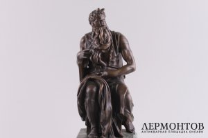 Скульптура Моисей. Франция, 19 век. Бронза, мрамор.