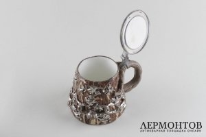 Пивная кружка с накладным рельефом в виде виноградной лозы. Германия, Villeroy Boch.