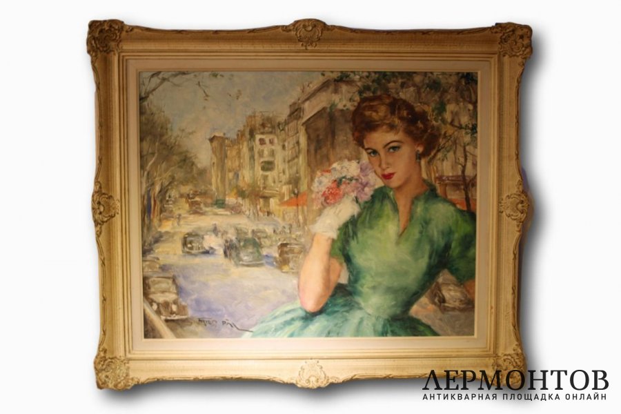 Картина. Париж весной. Фрид Пал, 1950-е. Европа