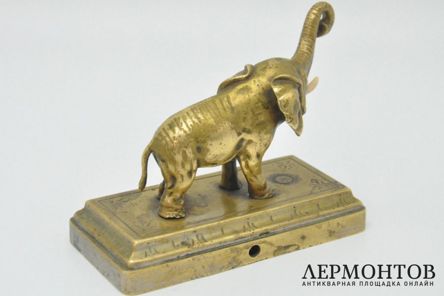 Статуэтка Слон. Бронза, кость. Европа, 1890-1920е гг.