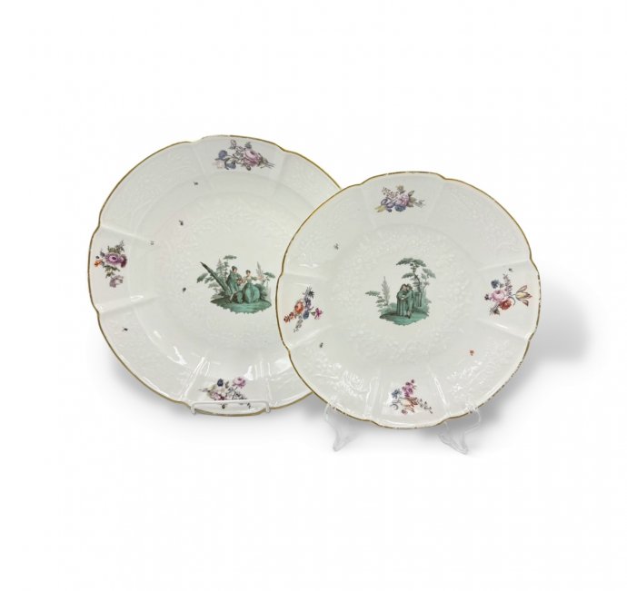 Блюдо Галантные сцены. Германия, Meissen, 18 век. Фарфор, роспись.