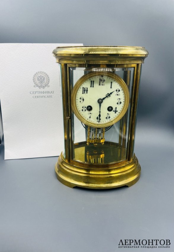 Каминные часы с ртутным маятником. Japy Frères, Франция, 1880–1890 годы