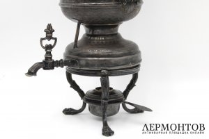Самовар с орнаментом. Серебрение. Российская империя, Norblin, 1872-1882 