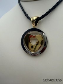 Кулон «Tondo Heart». Жёлтое золото 750 пробы, сталь, Bvlgari, Италия