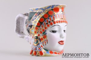 Кружка Молоко. СССР, ЛФЗ, автор модели Данько, 1960-е гг. Фарфор, роспись.