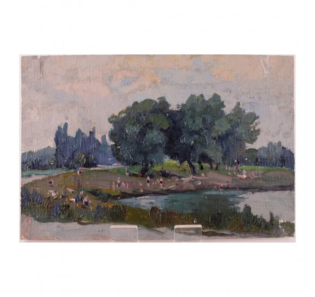Картина из серии Крымские зарисовки. N10. Чурсин К.Н. Картон, масло. XX в.