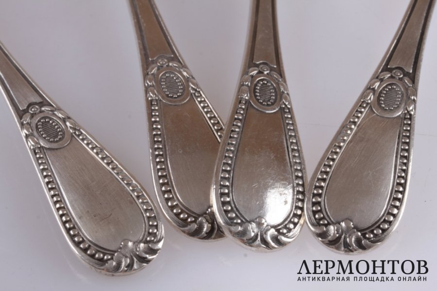 Набор для закусок Tetard Freres. Серебро 950. Франция