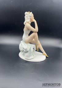 Статуэтка «Балерина». Фарфор, роспись, Unterweissbach, Германия, 1950–1960-е годы