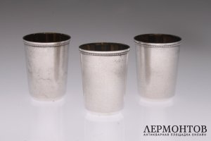 Набор стопок. 3 шт. Серебро 916. СССР