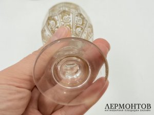 Набор рюмок. Россия, Императорский стеклянный завод, 19 век. Стекло, роспись.