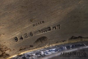 Ваза для фруктов в стиле неоклассика. Серебро 800 пробы, хрусталь. Германия, Posen