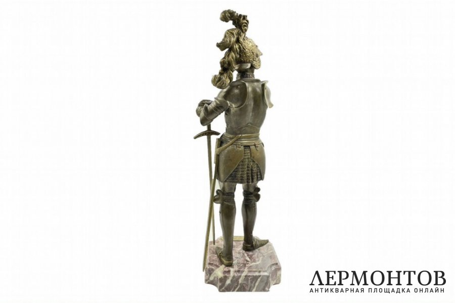 Скульптура Рыцарь Баярд. Франция, G. Omerth, 1920-е гг. Бронза, патинирование.