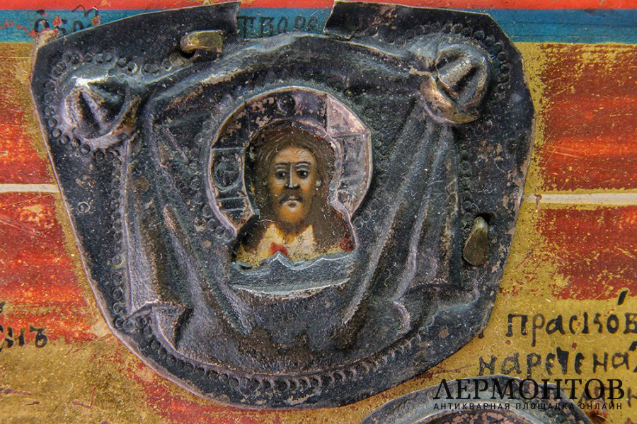 Икона. Пророк Наум и Параскева Пятница. Россия, конец XIX в. Темпера, серебро.
