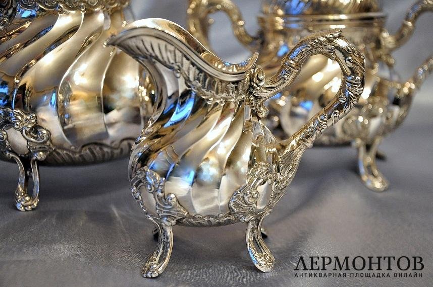 Чайный сервиз Henri Lapeyre. Серебро 950. Франция