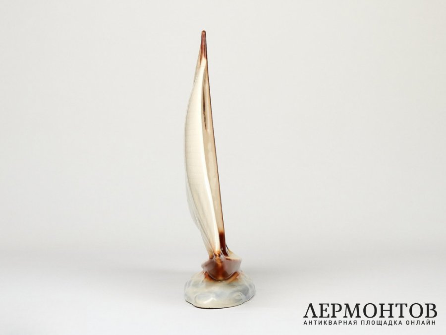 Статуэтка «Яхта». Керамика, Ditmar-Urbach, Чехословакия, 1930-е годы