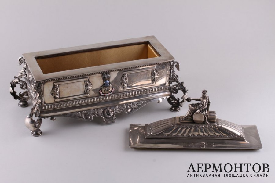 Шкатулка для украшений. Серебро 925 пробы. Англия, 1936 год.