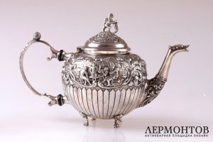 Чайный сервиз. Серебро 833 пробы. Конец XIX - начало XX вв. Схонховен. Голландия