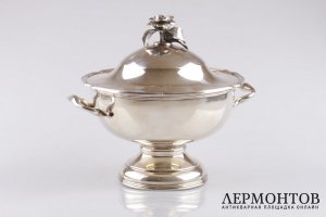 Супница в классическом стиле. Серебро 915 пробы. Испания, пер. пол. XX века.