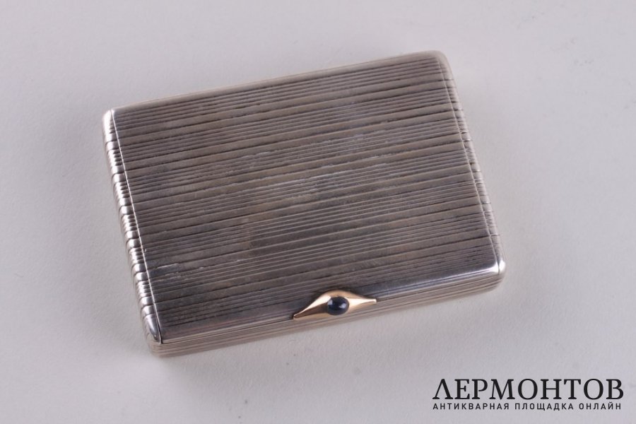Портсигар. Альберт Хольстрем. Серебро 84 пробы. Российская империя. 1908-1917 гг.
