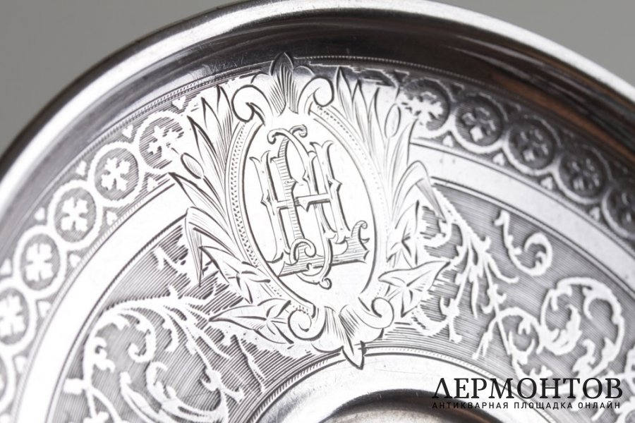 Кофейная пара в стиле ампир. Paillard Freres. Серебро 950 пробы. Франция