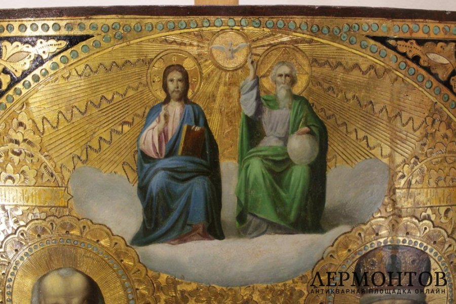Икона. Сергий Радонежский и Николай Чудотворец. Конец XIX в, Россия.