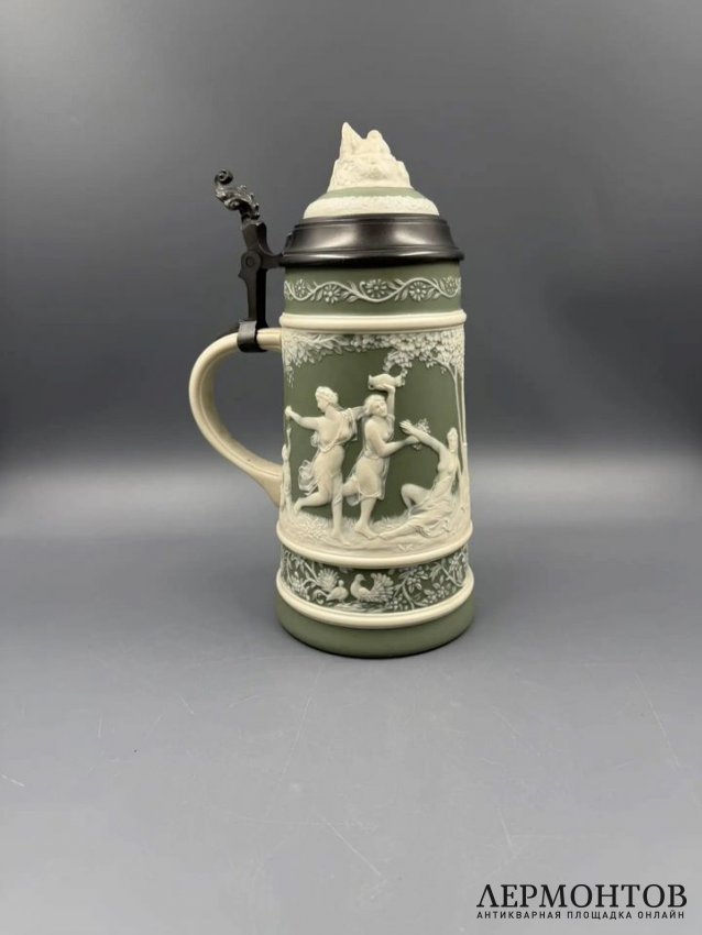 Пивная кружка «Весна». Каменная масса, олово, Villeroy & Boch, Германия, 1978 год