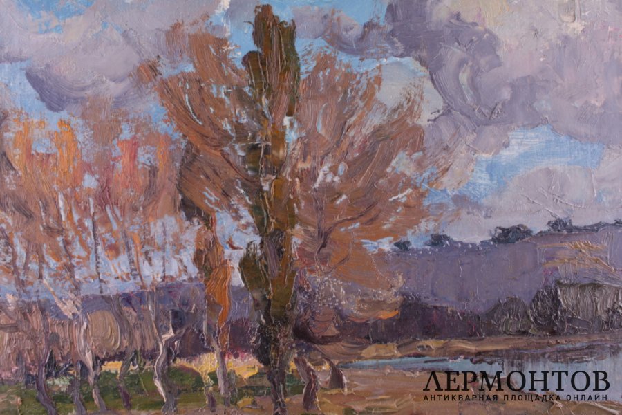 Картина из серии Природа. N9. Чурсин К.Н. Картон, масло. XX в.