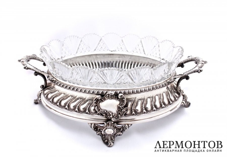 Ваза для фруктов. Серебро 800. Германия
