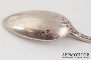 Чайные ложки 4 шт. Российская Империя, Н. Павлов, 1908-1917 гг.  Серебро 84 пробы.