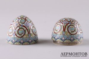 Пасхальное яйцо. П. Овчинников. Серебро 84 пробы. Скань, эмаль. Россия, 1899-1908 гг. 