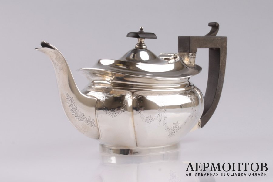 Чайник J. Gloster Ltd. Серебро 925. Англия
