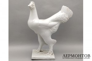 Скульптура Курица. Авт. модели - Сотников А.Г. Фарфор. Дулево, конец 1930х-1950е гг.