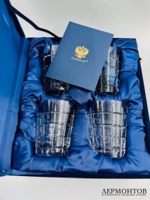 Набор для виски «Metropolitan». Хрусталь, Faberge, Франция, 1990-е годы