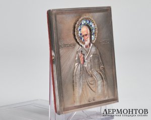 Икона «Святитель Николай Чудотворец». Серебро, современная работа