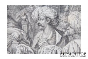 Гравюра. Прием греческих послов императором Оттоном. Конец XVII-начало XVIII вв.