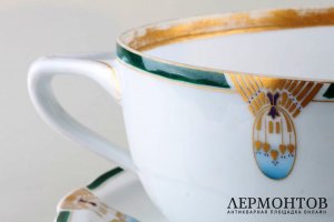 Блюдо для супа в стиле Модерн. Россия, фабрика Кузнецова, 1900-е гг. Фарфор.