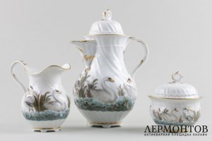 Фарфоровый сервиз - солитер. Мануфактура MEISSEN. Германия, кон. XIX в.