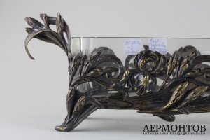 Подставка, подача в стиле модерн. Серебрение. Российская империя, Польша, Норблин.