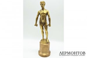 Скульптура Фехтовальщик. Автор модели Spiro Schwatenberg. Бронза. Германия, 1910-20е