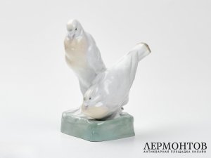 Статуэтка «Голуби». Фарфор, Eichwald, Чехословакия, 1913 год