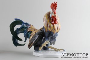 Статуэтки Два петуха. Фарфор.  Фабрика Rosenthal, Германия, середина 20 в.